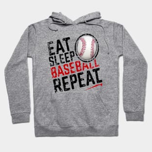 Eat Sleep Baseball Repeat Funny Baseball Player Hoodie